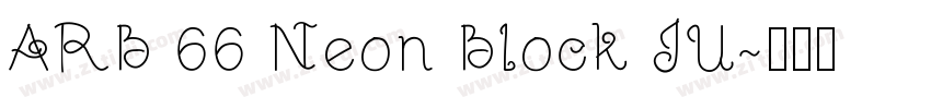 ARB 66 Neon Block JU字体转换
